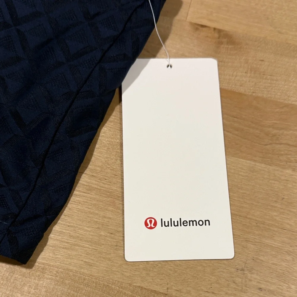 Lululemon Athletica Textured Mesh Tennis Tank Top Blue Women Size XL New